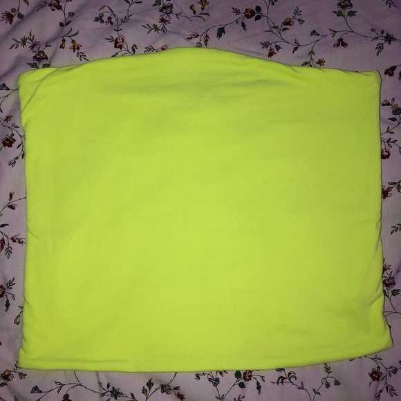 Neon yellow crop top. - Picture 1 of 3